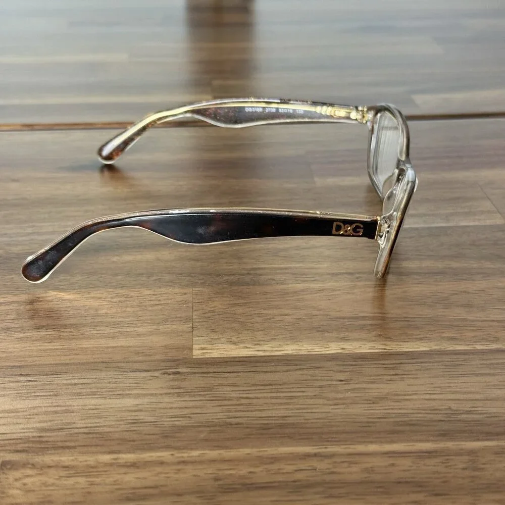 Dolce & Gabbana Eyeglasses Frames DG3168 2738 Tortoise Clear Gold 53-16-135